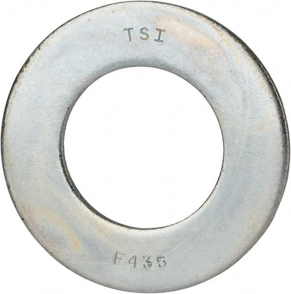 Value Collection - 1-3/4" Screw, Grade 8 Alloy Steel SAE Flat Washer - 1-7/8" ID x 3-3/8" OD, 0.196" Thick, Zinc-Plated Finish - Apex Tool & Supply
