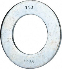Value Collection - 2" Screw, Grade 8 Alloy Steel SAE Flat Washer - 2-1/8" ID x 3-3/4" OD, 0.196" Thick, Zinc-Plated Finish - Apex Tool & Supply