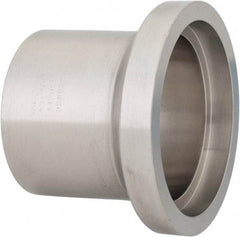 VNE - 2-1/2", E-Line Style, Sanitary Stainless Steel Pipe Long Welding Ferrule - Female Connection, Grade 316L - Apex Tool & Supply