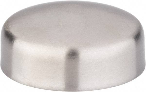 VNE - 2-1/2", Weld Style, Sanitary Stainless Steel Pipe End Cap - Butt Weld Connection, Grade 316L - Apex Tool & Supply