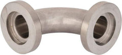 VNE - 1", E-Line Style, Sanitary Stainless Steel Pipe 90° Elbow - Female x Female Connection, Grade 304 - Apex Tool & Supply
