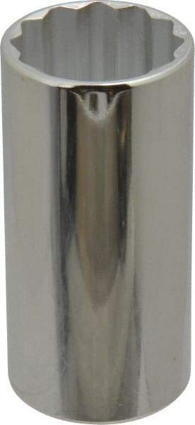 Proto - 1/2" Drive, Deep Hand Socket - 12 Points, 3-1/4" OAL, Chrome Vanadium, Chrome Finish - Apex Tool & Supply
