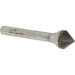 OSG - 1/2" Head Diam, 1/4" Shank Diam, 24 Flute 82° Solid Carbide Countersink - Apex Tool & Supply