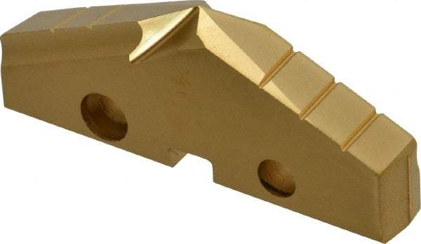 Allied Machine and Engineering - 2-1/4" Diam x 5/16" Thick, Seat Code 4, 132° Included Angle Spade Drill Insert - TiN Coated, Cobalt, Grade Super Cobalt, Series GEN2 T-A - Apex Tool & Supply