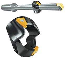 Allied Machine and Engineering - Series T-ACR-45, 0.854" ID, 1-9/16" Overall Diam, 57/64" OAL Drilling Chamfer Ring - T-ACRI-45-B-C5A Insert, 45° Chamfer, 2 Inserts - Apex Tool & Supply