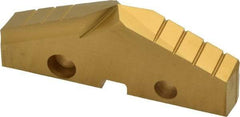 Allied Machine and Engineering - 2-7/32" Diam x 5/16" Thick, Seat Code 4, 132° Included Angle Spade Drill Insert - TiN Coated, Cobalt, Grade Super Cobalt, Series GEN2 T-A - Apex Tool & Supply