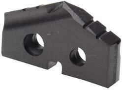 Allied Machine and Engineering - 39/64" Diam x 1/8" Thick, Seat Code 0, 132° Included Angle Spade Drill Insert - TiN Coated, Carbide, Grade P40, Series T-A - Apex Tool & Supply