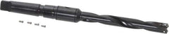 Allied Machine and Engineering - Series 1, 45/64 to 15/16" Diam, 3MT Taper Shank, Helical Flute Spade Drill - 4-3/4" Max Depth, 7-39/64" Body Length, 11-5/32" OAL, Intermediate Length, Through Coolant - Apex Tool & Supply