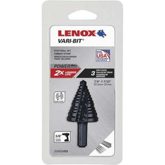 Lenox - 3 Hole Sizes, 7/8 to 1-7/32" Hole Diam High Speed Steel Split Point Step Drill Bit - Apex Tool & Supply