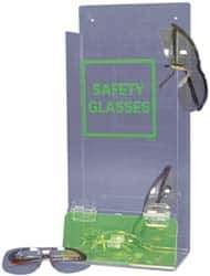 NMC - 20 Pair Stack Style Acrylic Safety Glasses Dispenser - 8 Inch Wide x 18 Inch High x 4 Inch Deep, Table and Wall Mount - Apex Tool & Supply