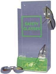 NMC - 20 Pair Stack Style Acrylic Safety Glasses Dispenser - 8 Inch Wide x 18 Inch High x 4 Inch Deep, Table and Wall Mount - Apex Tool & Supply