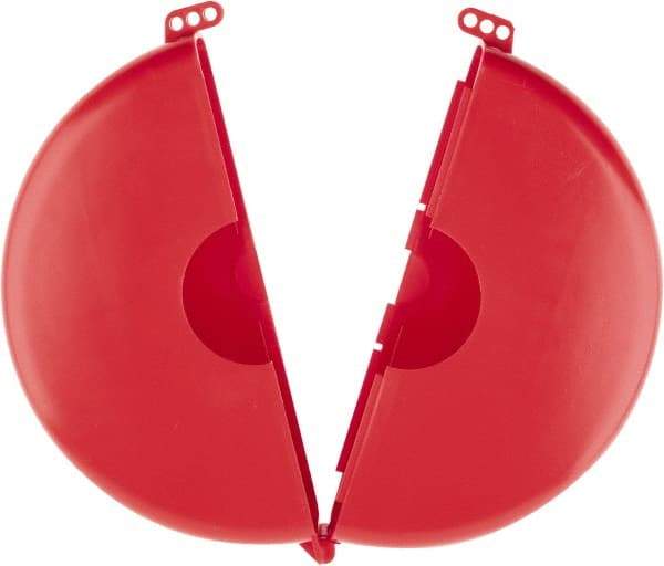 NMC - 10 to 14 Inch Valve Handle Size, Polypropylene Rotating Gate Valve Wheel Lockout - 3/8 Inch Max Shackle Diameter, Red - Apex Tool & Supply