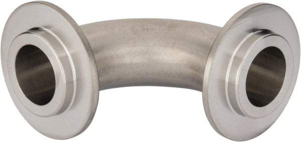 VNE - 1", E-Line Style, Sanitary Stainless Steel Pipe 90° Elbow - Male x Male Connection, Grade 304 - Apex Tool & Supply