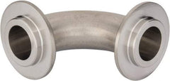 VNE - 1", E-Line Style, Sanitary Stainless Steel Pipe 90° Elbow - Male x Male Connection, Grade 304 - Apex Tool & Supply