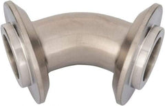 VNE - 1", E-Line Style, Sanitary Stainless Steel Pipe 45° Elbow - Male x Male Connection, Grade 304 - Apex Tool & Supply