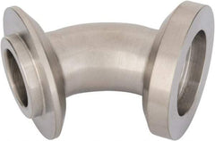 VNE - 1", E-Line Style, Sanitary Stainless Steel Pipe 45° Elbow - Male x Female Connection, Grade 304 - Apex Tool & Supply