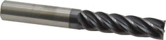 Accupro - 1/2", 2" LOC, 1/2" Shank Diam, 4" OAL, 5 Flute, Solid Carbide Square End Mill - Single End, AlTiN Finish, Spiral Flute, Variable° Helix, Centercutting, Right Hand Cut, Right Hand Flute - Apex Tool & Supply