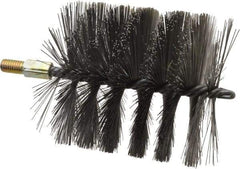 Value Collection - 5" Diam Helical Steel Tube Brush - 0.016" Filament Diam, 4-1/4" Brush Length, 7-1/2" OAL, 1/2-12 Male Shank - Apex Tool & Supply