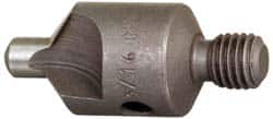 Made in USA - 2-1/2" OAL, 1/2" Head Diam, 2 Flute, 100° Incl Angle, Integral Pilot, Adjustable Stop Countersink - Apex Tool & Supply