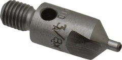 Made in USA - 1-1/8" OAL, 3/8" Head Diam, 2 Flute, 100° Incl Angle, Integral Pilot, Adjustable Stop Countersink - Apex Tool & Supply