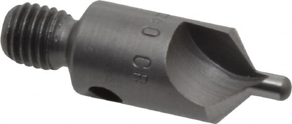 Made in USA - 1-1/8" OAL, 3/8" Head Diam, 2 Flute, 100° Incl Angle, Integral Pilot, Adjustable Stop Countersink - Apex Tool & Supply