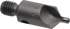 Made in USA - 1-1/8" OAL, 3/8" Head Diam, 2 Flute, 100° Incl Angle, Integral Pilot, Adjustable Stop Countersink - Apex Tool & Supply