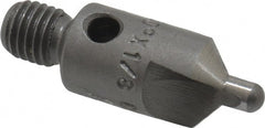 Made in USA - 1-1/8" OAL, 3/8" Head Diam, 2 Flute, 100° Incl Angle, Integral Pilot, Adjustable Stop Countersink - Apex Tool & Supply