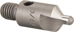 Made in USA - 1-1/8" OAL, 3/8" Head Diam, 2 Flute, 100° Incl Angle, Integral Pilot, Adjustable Stop Countersink - Apex Tool & Supply