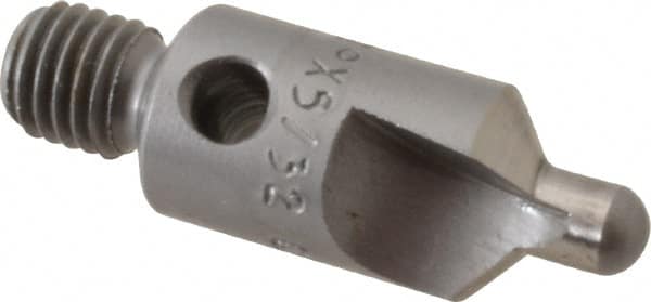 Made in USA - 2-1/2" OAL, 3/8" Head Diam, 2 Flute, 100° Incl Angle, Integral Pilot, Adjustable Stop Countersink - Apex Tool & Supply
