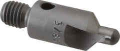 Made in USA - 2-1/2" OAL, 3/8" Head Diam, 2 Flute, 100° Incl Angle, Integral Pilot, Adjustable Stop Countersink - Apex Tool & Supply