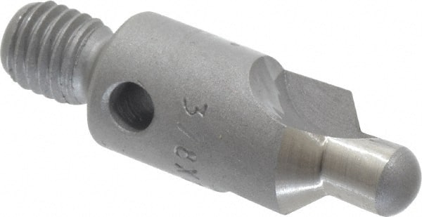 Made in USA - 2-1/2" OAL, 3/8" Head Diam, 2 Flute, 100° Incl Angle, Integral Pilot, Adjustable Stop Countersink - Apex Tool & Supply