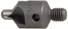 Made in USA - 2-1/2" OAL, 1/2" Head Diam, 3 Flute, 100° Incl Angle, Integral Pilot, Adjustable Stop Countersink - Apex Tool & Supply