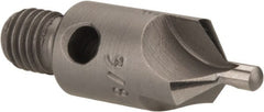 Made in USA - 1-1/8" OAL, 3/8" Head Diam, 3 Flute, 100° Incl Angle, Integral Pilot, Adjustable Stop Countersink - Apex Tool & Supply