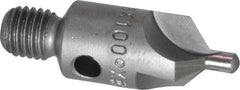 Made in USA - 1-1/8" OAL, 3/8" Head Diam, 3 Flute, 100° Incl Angle, Integral Pilot, Adjustable Stop Countersink - Apex Tool & Supply