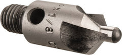 Made in USA - 1-1/8" OAL, 3/8" Head Diam, 3 Flute, 100° Incl Angle, Integral Pilot, Adjustable Stop Countersink - Apex Tool & Supply