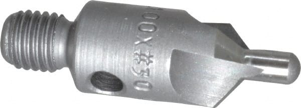 Made in USA - 1-1/8" OAL, 3/8" Head Diam, 3 Flute, 100° Incl Angle, Integral Pilot, Adjustable Stop Countersink - Apex Tool & Supply