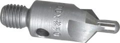 Made in USA - 1-1/8" OAL, 3/8" Head Diam, 3 Flute, 100° Incl Angle, Integral Pilot, Adjustable Stop Countersink - Apex Tool & Supply