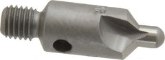 Made in USA - 2-1/2" OAL, 3/8" Head Diam, 3 Flute, 100° Incl Angle, Integral Pilot, Adjustable Stop Countersink - Apex Tool & Supply