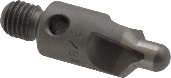 Made in USA - 2-1/2" OAL, 3/8" Head Diam, 3 Flute, 100° Incl Angle, Integral Pilot, Adjustable Stop Countersink - Apex Tool & Supply