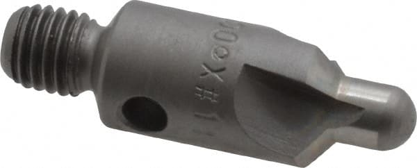 Made in USA - 2-1/2" OAL, 3/8" Head Diam, 3 Flute, 100° Incl Angle, Integral Pilot, Adjustable Stop Countersink - Apex Tool & Supply