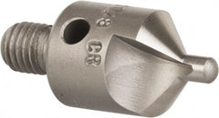 Made in USA - 1-1/8" OAL, 1/2" Head Diam, 2 Flute, 100° Incl Angle, Integral Pilot, Adjustable Stop Countersink - Apex Tool & Supply