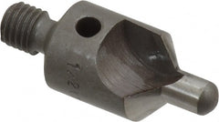 Made in USA - 2-1/2" OAL, 1/2" Head Diam, 2 Flute, 100° Incl Angle, Integral Pilot, Adjustable Stop Countersink - Apex Tool & Supply