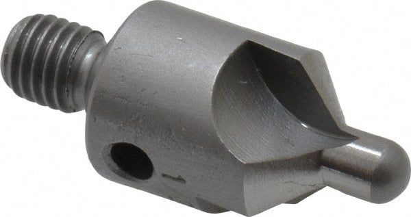 Made in USA - 2-1/2" OAL, 1/2" Head Diam, 3 Flute, 100° Incl Angle, Integral Pilot, Adjustable Stop Countersink - Apex Tool & Supply