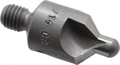 Made in USA - 2-1/2" OAL, 1/2" Head Diam, 3 Flute, 100° Incl Angle, Integral Pilot, Adjustable Stop Countersink - Apex Tool & Supply