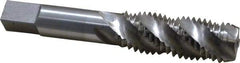 Interstate - 3/4-10 UNC 4 Flute Modified Bottoming Spiral Flute Tap - High Speed Steel, Bright Finish, 4-1/4" OAL, Right Hand Flute, Right Hand Thread, H3 - Apex Tool & Supply