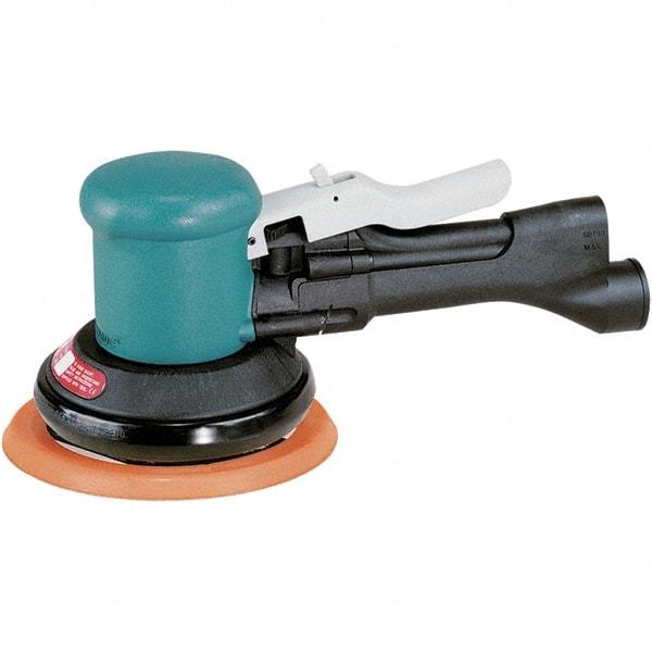Dynabrade - 12,000 OPM, 23 CFM Air Consumption, Palm Air Orbital Sander - Round Pad, 1/4 NPT Inlet - Apex Tool & Supply
