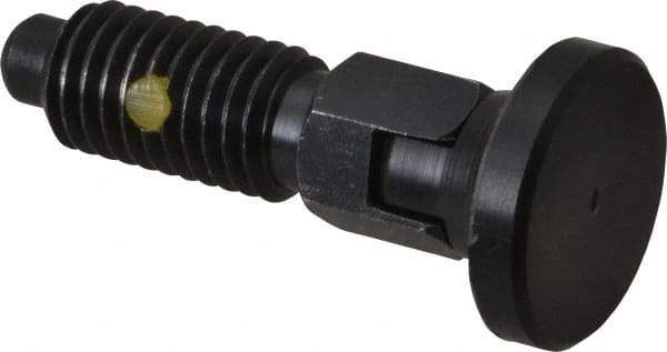 Gibraltar - M10x1.5, 20mm Thread Length, 0.236" Max Plunger Diam, 0.22 Lb Init to 2.02 Lb Final End Force, Locking Knob Handle Plunger - Delrin Knob, 0.98" Body Length, 0.79" Length Under Head/Shoulder, 0.196" Plunger Projection - Apex Tool & Supply