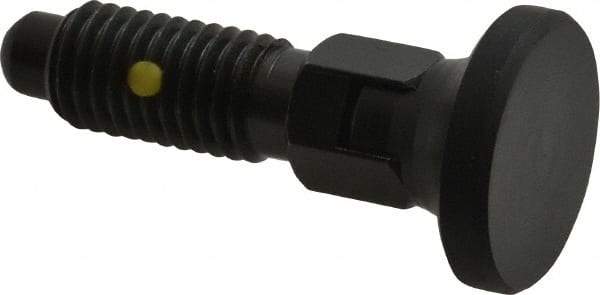 Gibraltar - M12x1.75, 25mm Thread Length, 0.314" Max Plunger Diam, 0.56 Lb Init to 1.8 Lb Final End Force, Locking Knob Handle Plunger - Delrin Knob, 1.2" Body Length, 0.98" Length Under Head/Shoulder, 0.236" Plunger Projection - Apex Tool & Supply