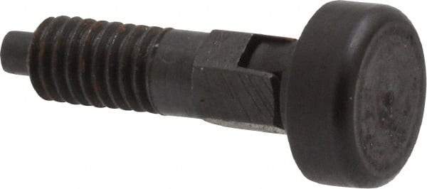 Gibraltar - M6x1.0, 13mm Thread Length, 0.118" Max Plunger Diam, 0.11 Lb Init to 0.34 Lb Final End Force, Locking Knob Handle Plunger - Delrin Knob, 0.63" Body Length, 1/2" Length Under Head/Shoulder, 0.118" Plunger Projection - Apex Tool & Supply