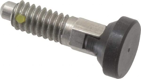 Gibraltar - 1/4-20, 0.16" Max Plunger Diam, 0.12 Lb Init to 0.36 Lb Final End Force, Locking Knob Handle Plunger - Delrin Knob, 0.63" Body Length, 1/2" Length Under Head/Shoulder, 0.13" Plunger Projection - Apex Tool & Supply